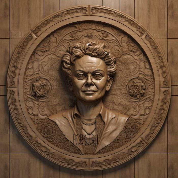 Dilma Rousseff 2 stl model for CNC